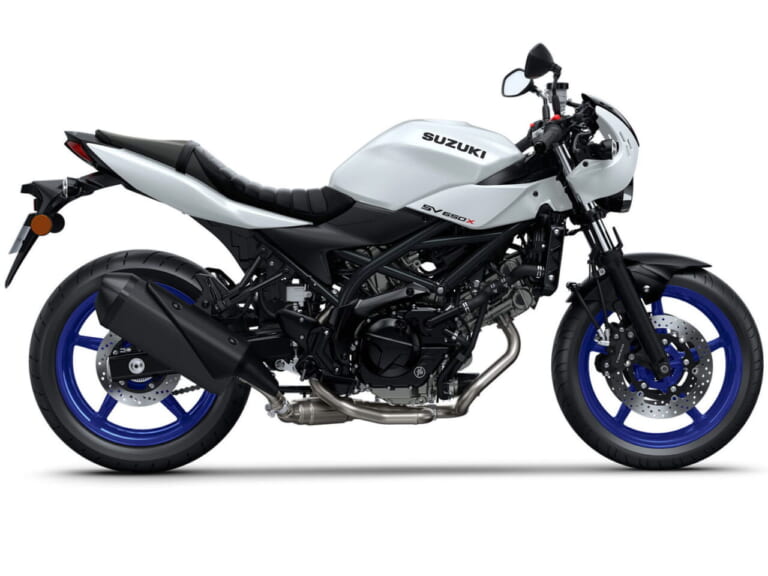 スズキ|SV650X|2025年モデル|欧州仕様|スズキ「SV650X」に新色ホワイト登場! ホイールは新たにブルーを採用【海外】