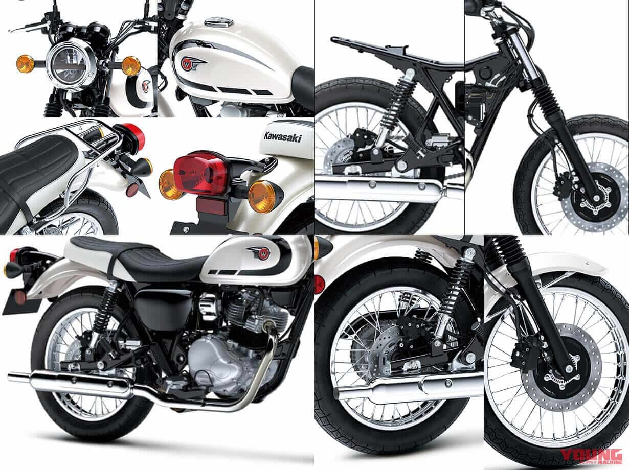 カワサキ|W230|タイ仕様|2025年モデル|50万円台?! カワサキ新型「W230」「メグロS1」登場!! 空冷233ccエンジン搭載、シート高740mmで足着き安心!【海外】