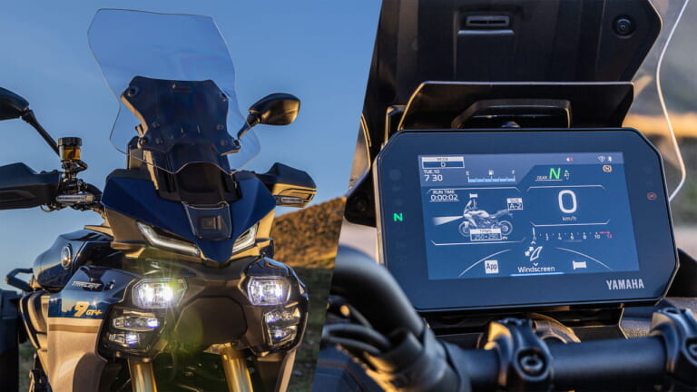 ヤマハ新型「TRACER9 GT+」来夏以降に国内発売決定! 世界初のヘッドライト採用、オートマのY-AMT標準搭載