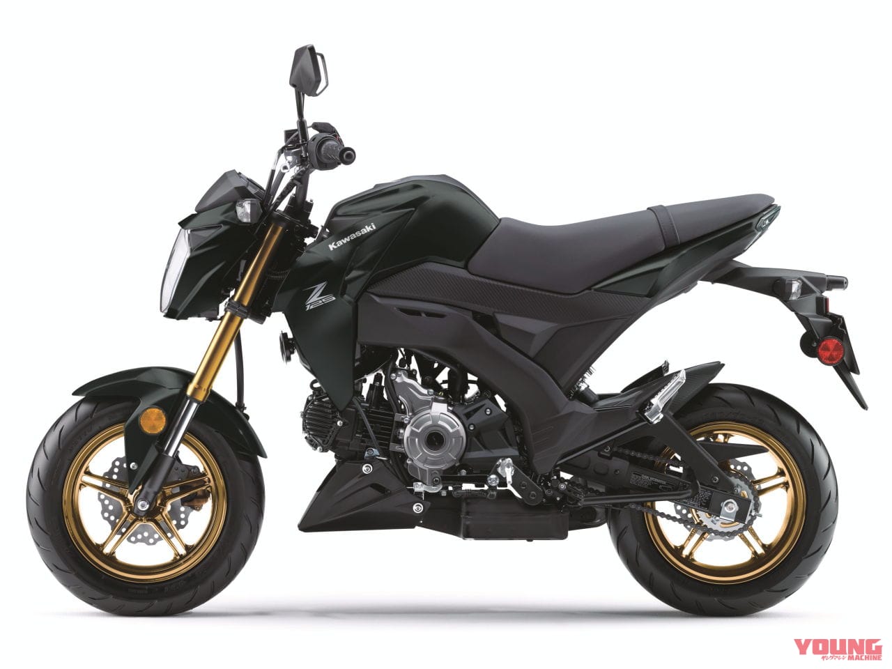 |カワサキ「Z125プロ」2025年モデル登場! カモ柄に金のサスペンション、さらにホイールも塗り分け【海外】