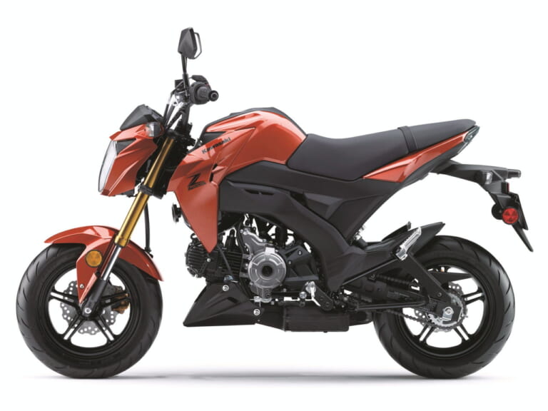 カワサキ|Z125プロ|北米仕様|2025年モデル|カワサキ「Z125プロ」2025年モデル登場! カモ柄に金のサスペンション、さらにホイールも塗り分け【海外】