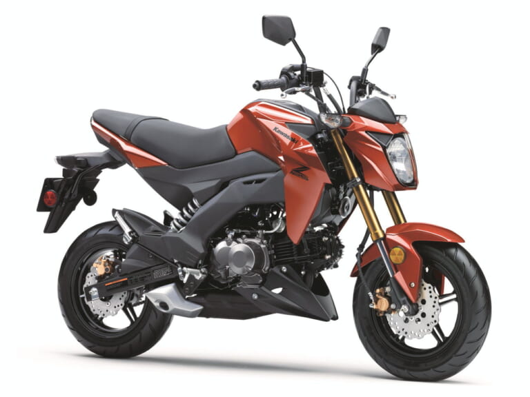 カワサキ|Z125プロ|北米仕様|2025年モデル|カワサキ「Z125プロ」2025年モデル登場! カモ柄に金のサスペンション、さらにホイールも塗り分け【海外】