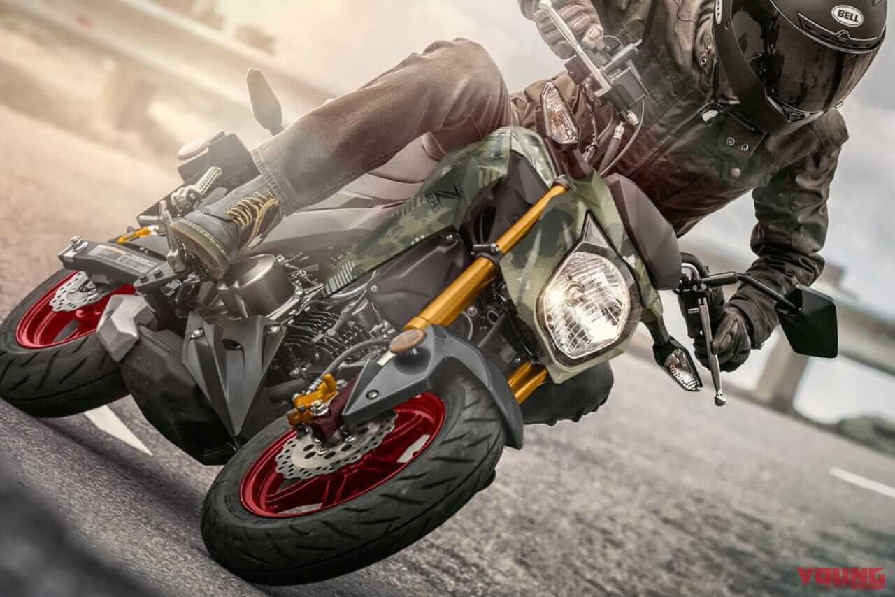 カワサキ|Z125プロ|北米仕様|2025年モデル|カワサキ「Z125プロ」2025年モデル登場! カモ柄に金のサスペンション、さらにホイールも塗り分け【海外】