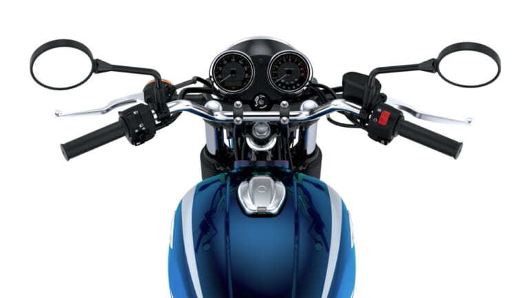 カワサキ|W230|北米仕様|2025年モデル|価格はW800の約半分! カワサキの新型車「W230」メタリックオーシャンブル―×エボニー登場【海外】