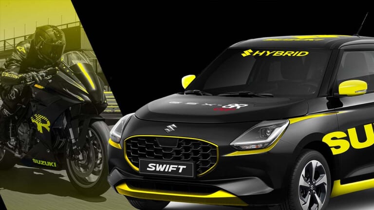 伊スズキから「SWIFT 8R」「GSX-8R CUP」プロトタイプ登場! “Car of EICMA”に選ばれた車両を専用カラーで展示