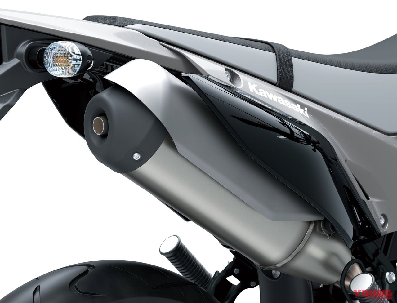 カワサキ|KLX230SM|2025年モデル|カワサキ新型「KLX230SM」登場! フレームと足まわりを再設計、デザイン刷新&スマホ接続機能をゲット