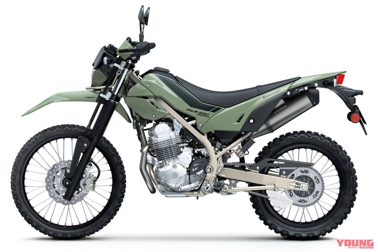 |カワサキ新型「KLX230 シェルパ」発売日が12/25に決定!! KLX230シリーズに加わった“トレッキング”仕様
