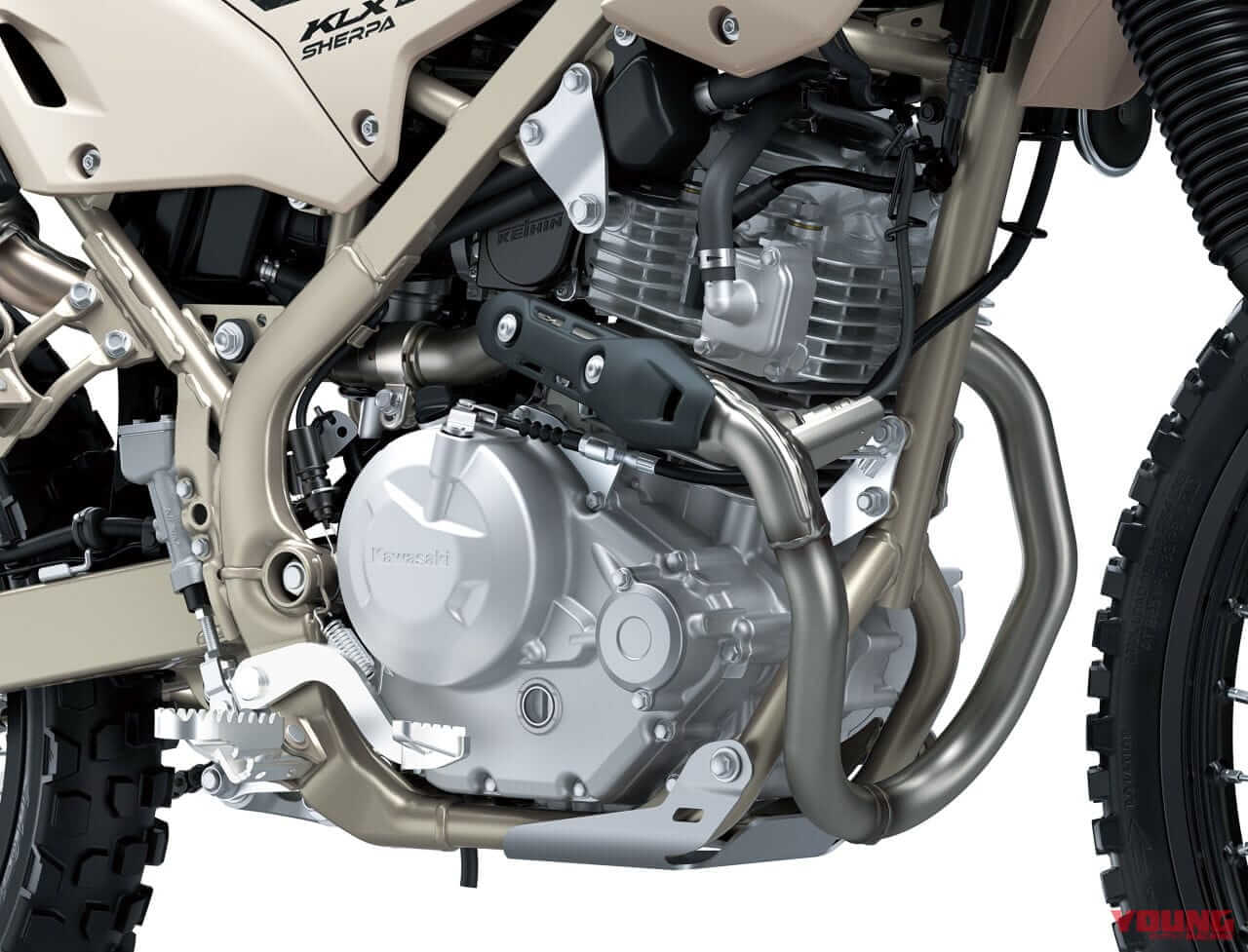 |カワサキ新型「KLX230 シェルパ」発売日が12/25に決定!! KLX230シリーズに加わった“トレッキング”仕様