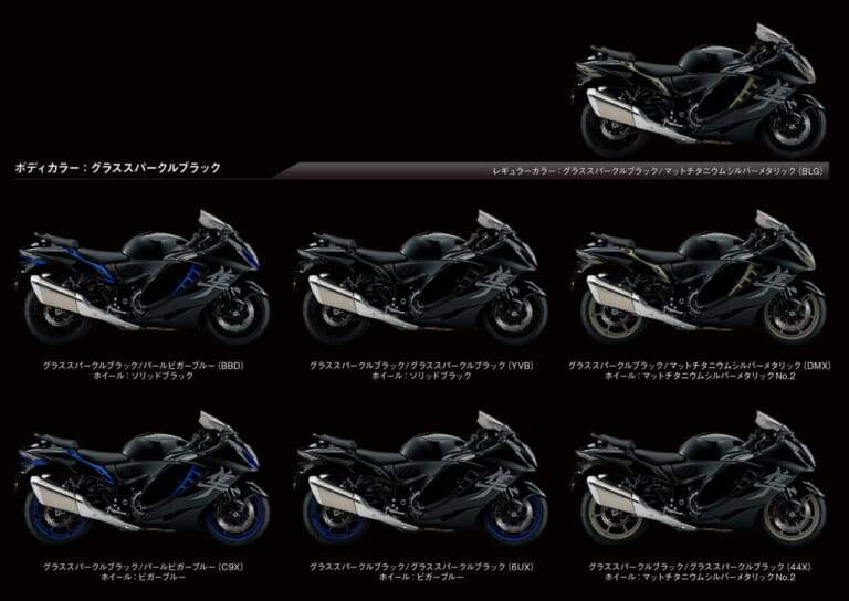 スズキ|ハヤブサ|2025年モデル|カラーオーダープラン|スズキ「ハヤブサ」が車体色リニューアル! 真新しいマットグリーンなど全3色、カラーオーダープランは全18通り