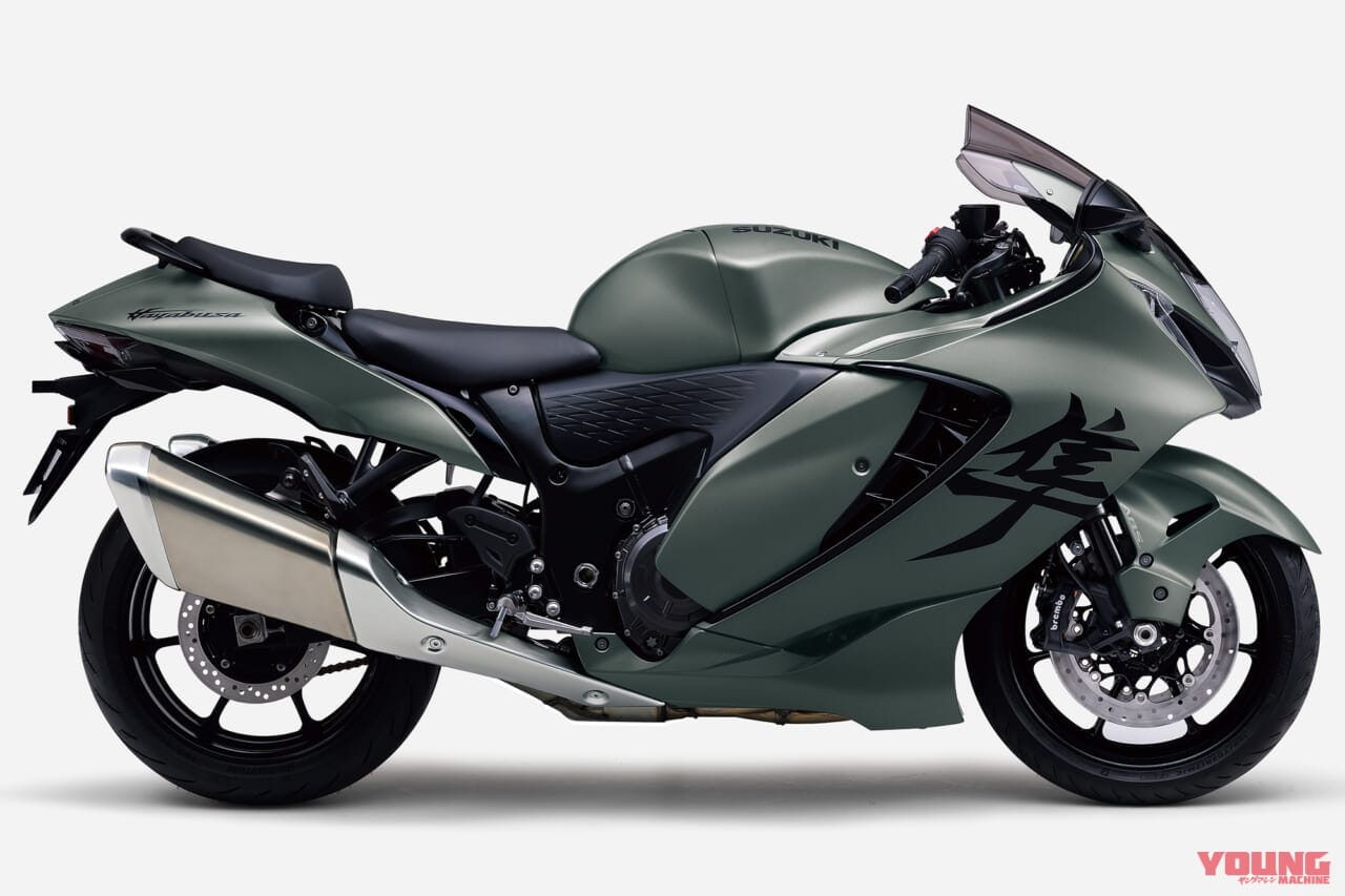 |スズキ「ハヤブサ」が車体色リニューアル! 真新しいマットグリーンなど全3色、カラーオーダープランは全18通り