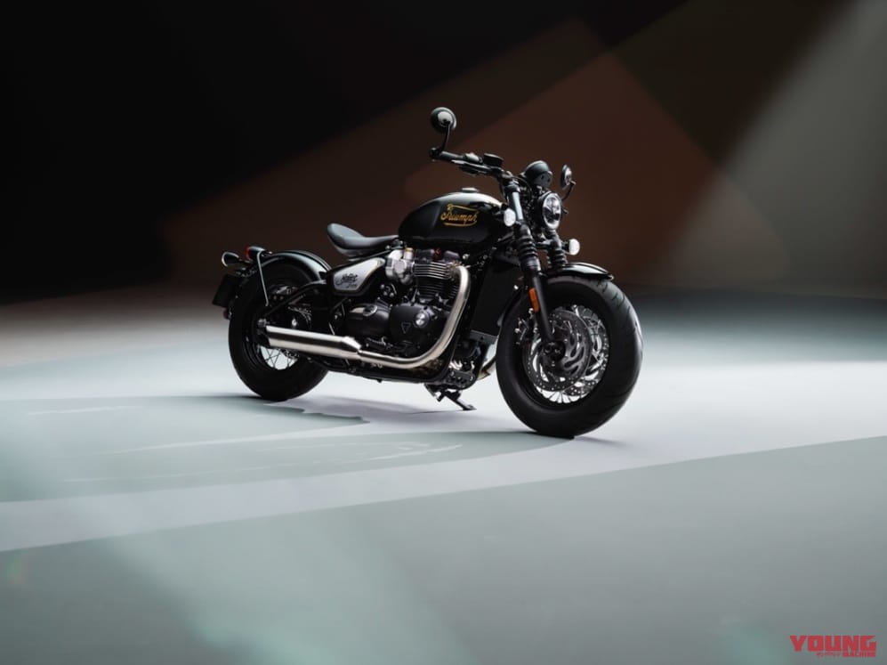 Triumph Bonneville Bobber Icon Edition|トライアンフのネオクラシックにICON EDITION 7モデルが登場【ゴールド筆記体ロゴのカスタム感!】