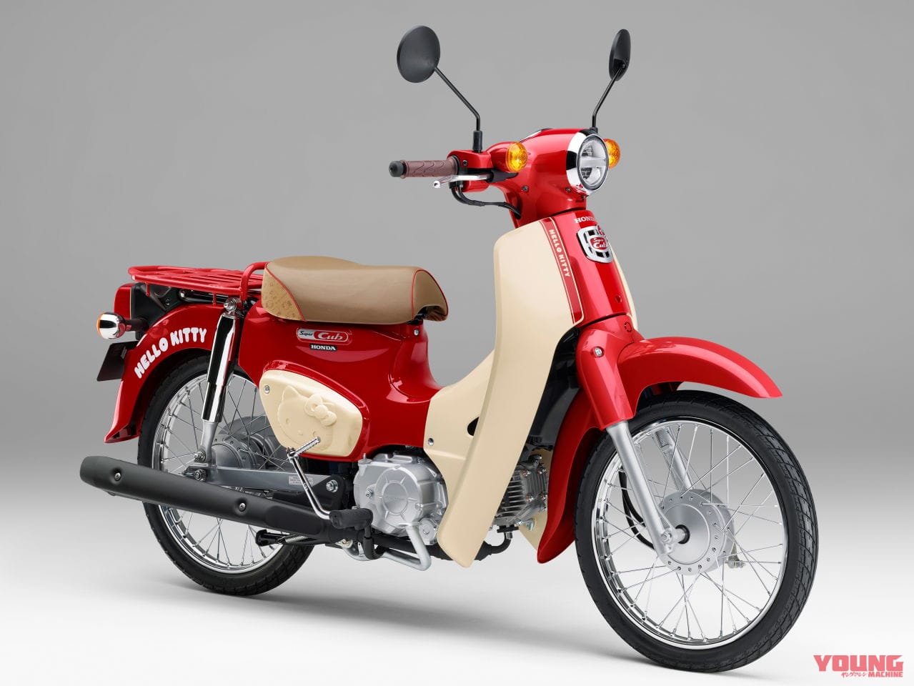 2025 HONDA SUPERCUB50 HELLO KITTY|マグナレッド|ホンダ スーパーカブ50シリーズ〈いま国内で買える新型バイクカタログ|原付一種(50cc以下)〉