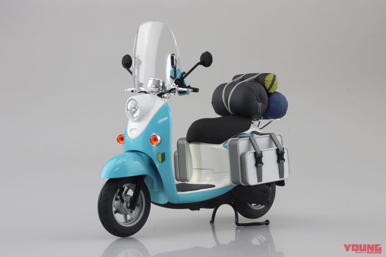 青島文化教材社 ザ☆バイクNo.YU-011/12『ゆるキャン△SEASON3』志摩リンのスクーター|「小物もこだわってる!」『ゆるキャン△ 志摩リンのスクーター』プラモデルが6月に再生産開始