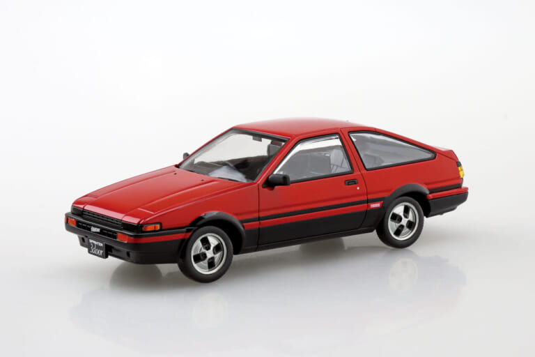 青島文化教材社 トヨタ スプリンタートレノAE86|精巧なプラモで知られるアオシマから、新旧ハチロク/Z/ウマ娘痛車ランエボが続々登場