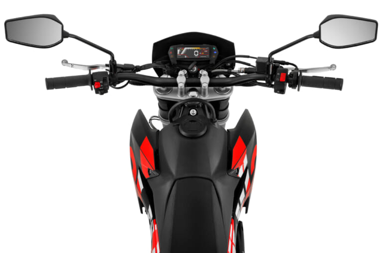 aprilia SX125|さらにシュッとした2025モデル! アプリリアが50万前後の125ccオフローダーRX125/モタードSX125を受注開始
