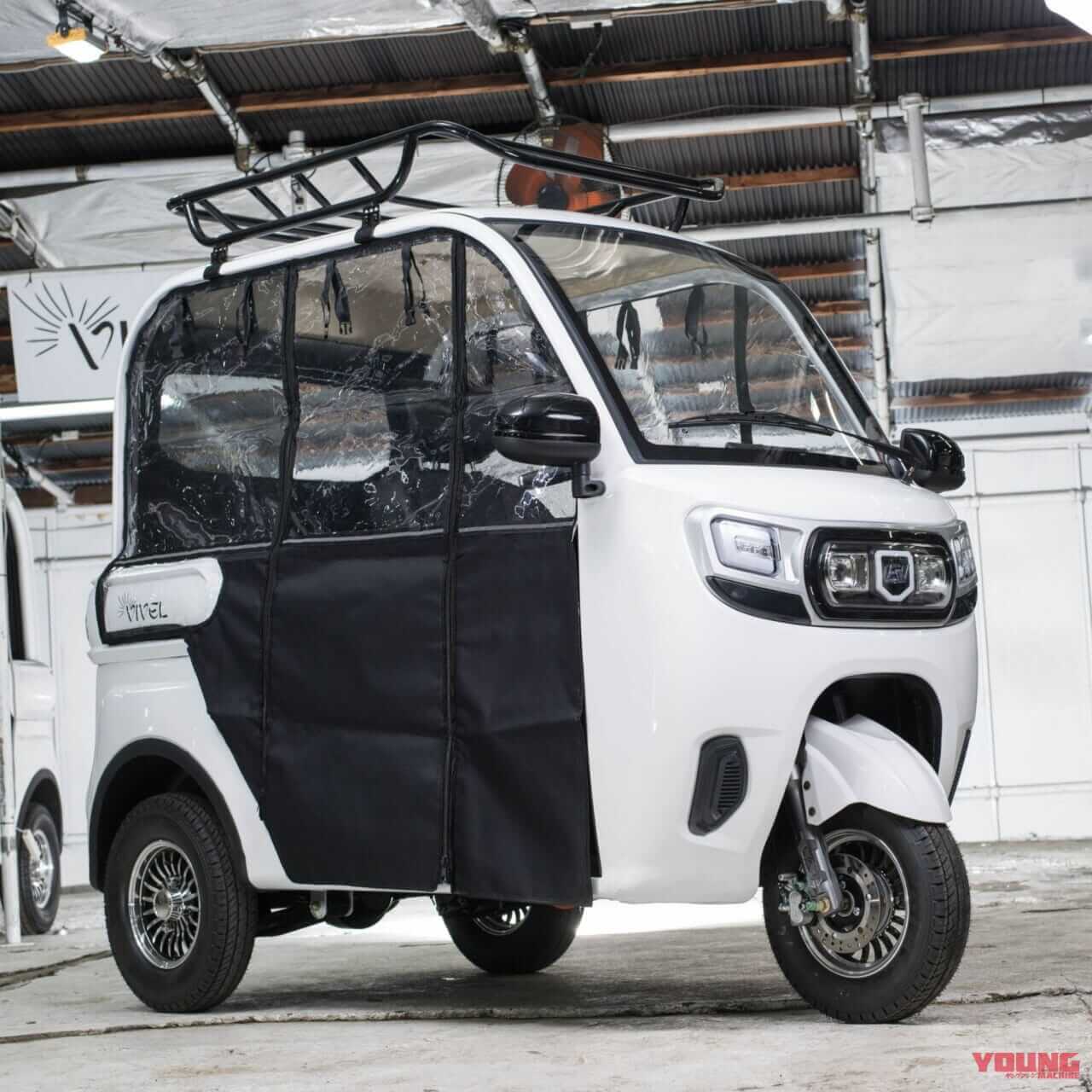 |なにこれかわいい! クルマの免許で乗れるEVトライクに、キャリアー/ドラレコ等の純正オプションが登場