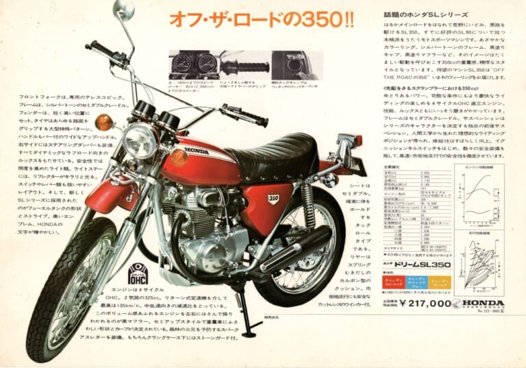 ホンダ|ドリームSL350|K0|「ホンダの中でもレア車な2気筒オフローダー」1970年『ドリームSL350』【柏 秀樹の昭和~平成 カタログ蔵出しコラム Vol.15】