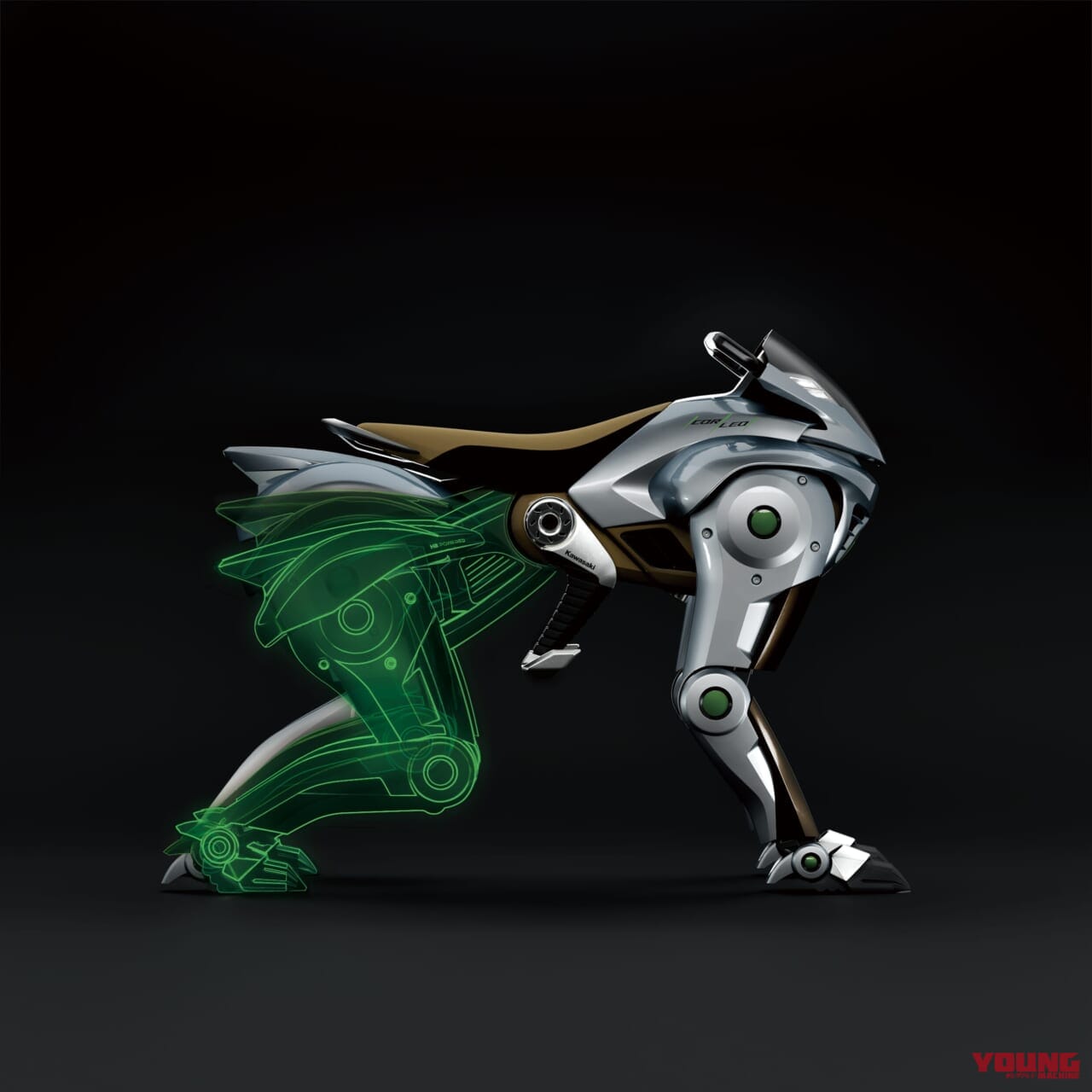 |「2ストロークエンジン復活の狼煙」カワサキの新世代モビリティが大阪万博で公開【心臓部は開発が進む2スト水素ターボ】