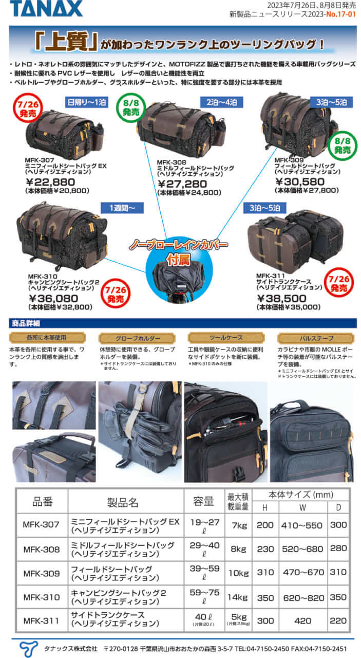 タナックス MOTOFIZZヘリテイジエディション