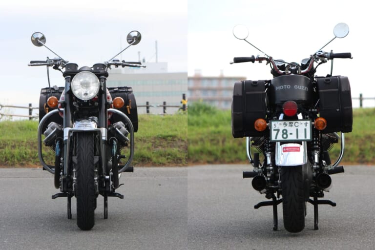 モトグッツィV850GT×タナックス MOTOFIZZサイドトランクケース ヘリテイジエディション