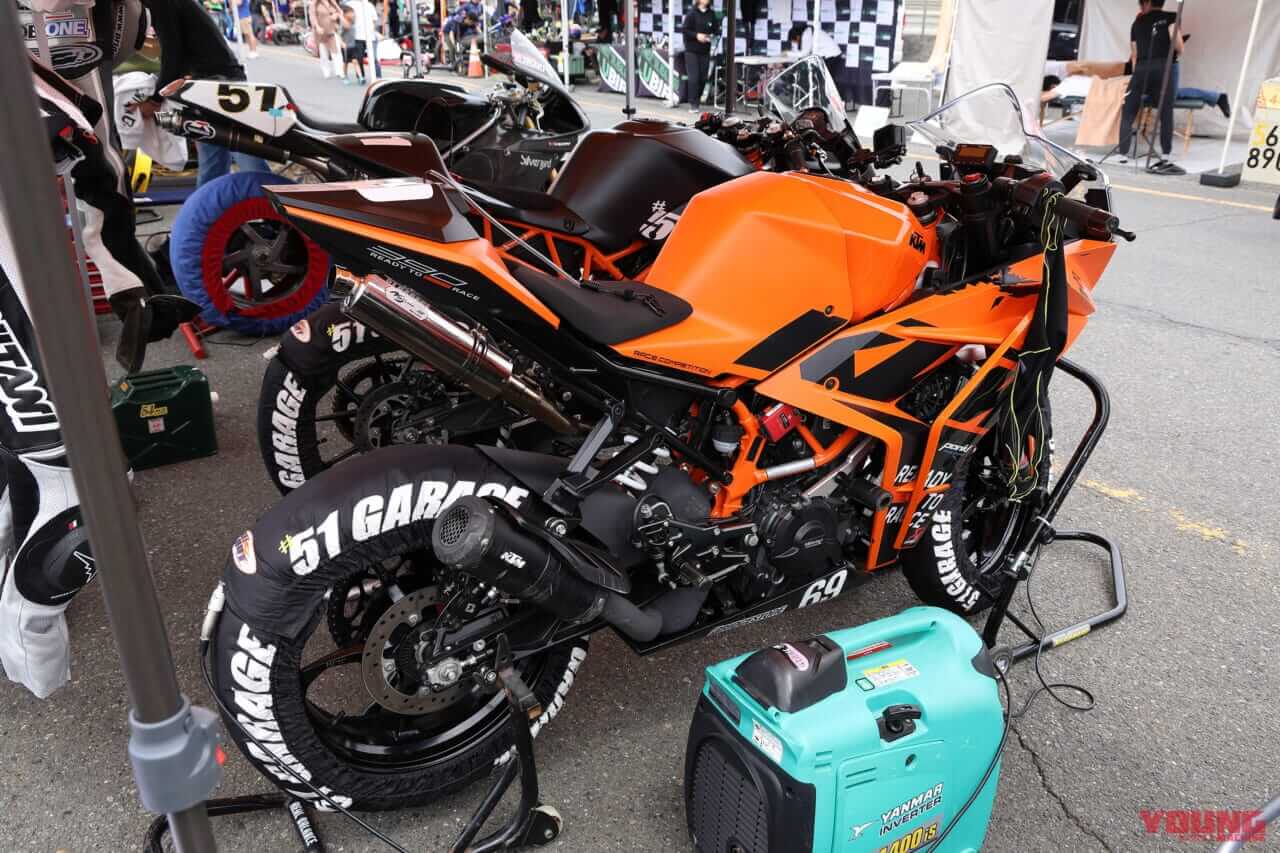 2023年式のKTM RC390GP|「岩城滉一率いる51ガレージの始動を追う」クラブマンロードレース第1戦に参戦【ベテラン勢の熱い挑戦とレースの舞台裏】