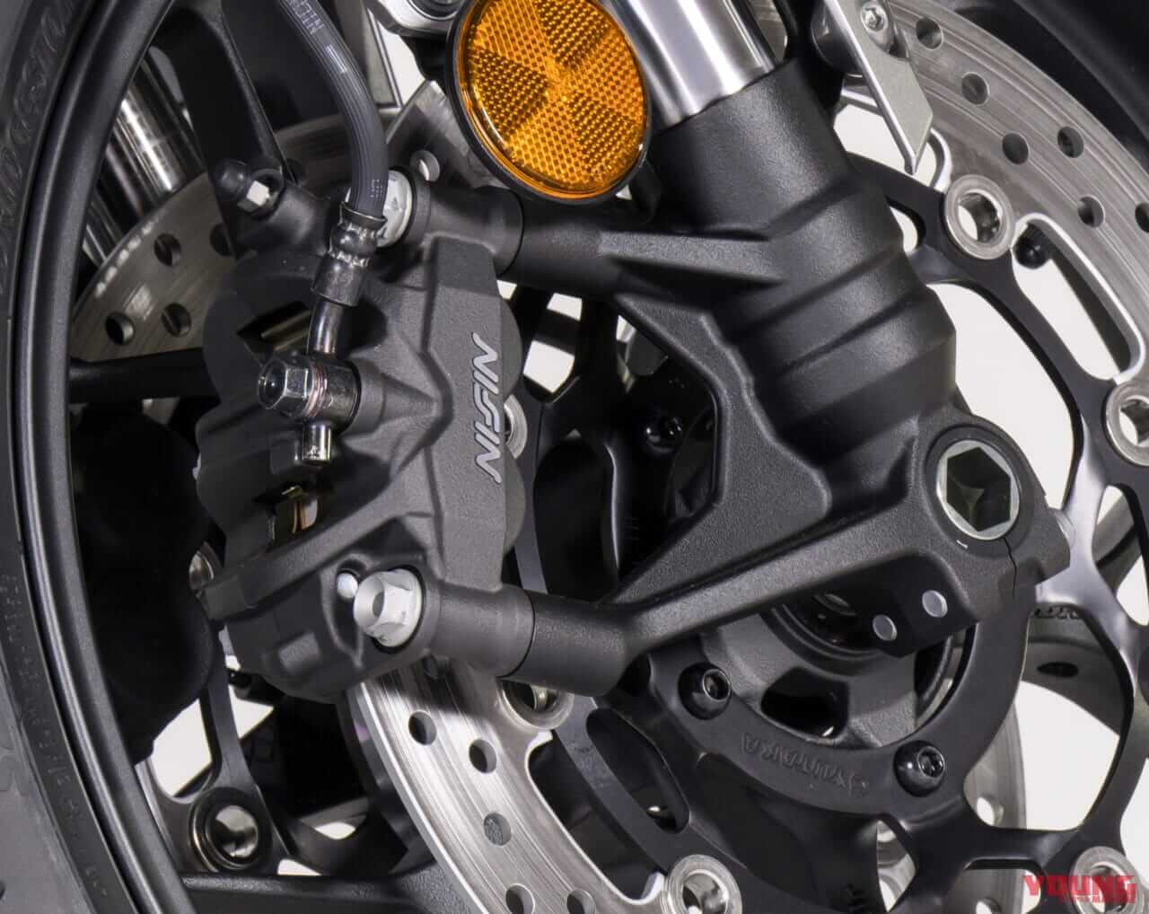 ホンダCB1000Fコンセプト|フロントラジアルマウントキャリパー|扱いやすく特性を変更?!「ホンダCB1000Fコンセプト」詳細解説(4)〈エンジン&シャーシ編〉