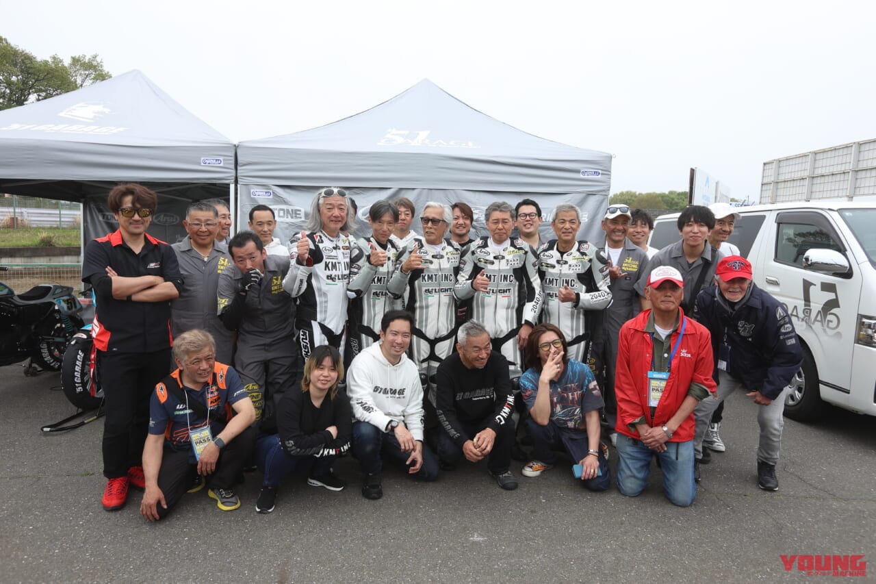 51ガレージのライダー&スタッフのみなさん|「岩城滉一率いる51ガレージの始動を追う」クラブマンロードレース第1戦に参戦【ベテラン勢の熱い挑戦とレースの舞台裏】