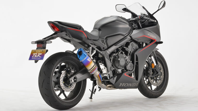 TSR製ホンダCBR650R＆CB650R用フルエキゾースト【7.3kgの軽量化と扱いやすい出力特性を実現】