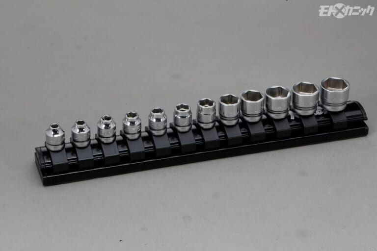 山下工業研究所｜Z-EAL｜RS2400MZ/12 Z-EAL 6角ソケットレールセット｜[バイクメンテDIY] コンパクトさが際立つ差込角1/4インチソケット＆ラチェットハンドル〈コーケンZ-EALシリーズ〉