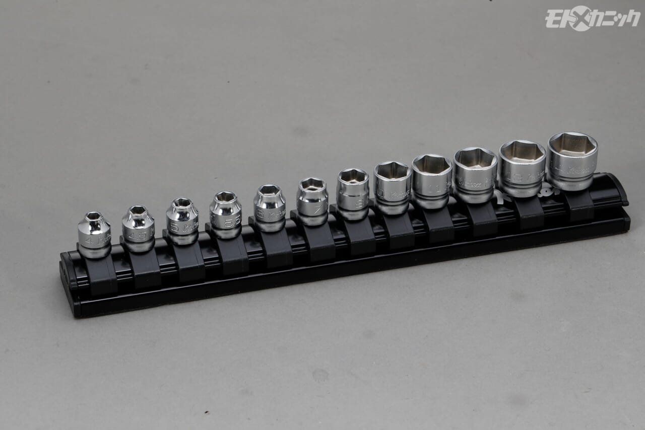山下工業研究所｜Z-EAL｜RS2400MZ/12 Z-EAL 6角ソケットレールセット｜[バイクメンテDIY] コンパクトさが際立つ差込角1/4インチソケット＆ラチェットハンドル〈コーケンZ-EALシリーズ〉
