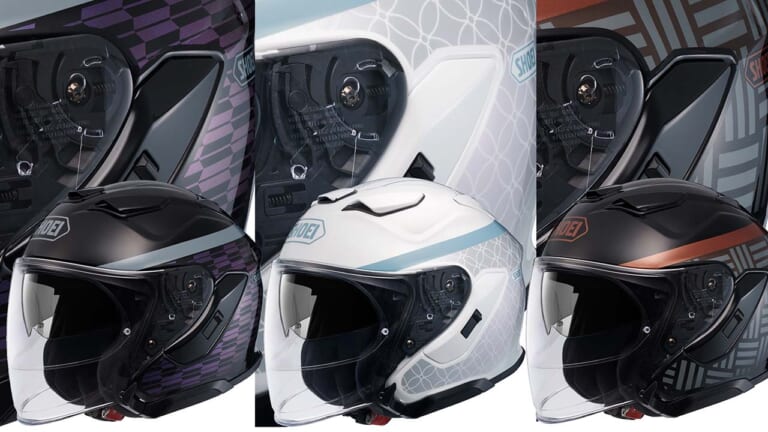 伝統的な和柄×3パターン！ SHOEIがオープンフェイスヘルメット「J-Cruise 3 ACCONIC」を12月に発売