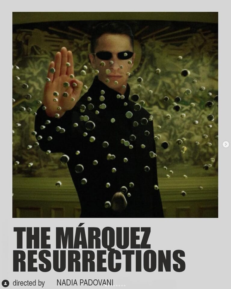 『マトリックス レザレクションズ』風味のポスター|【MotoGP】SNSで話題沸騰! グレシーニのパロディ投稿がファンを掴む理由:ロック名盤&映画ポスター「絶好調グレシーニレーシング的三面記事」