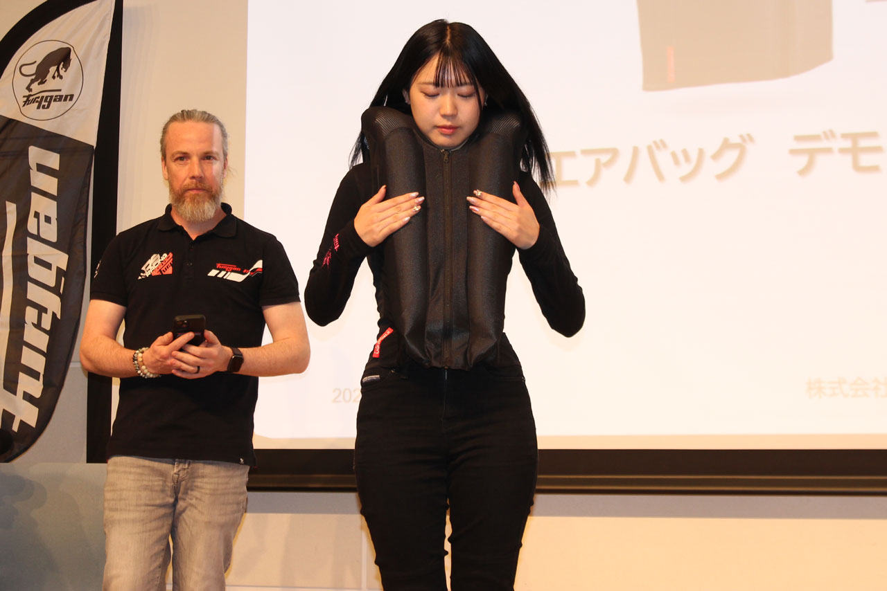 フリュガン展示会｜フリュガンからコスパ抜群のバイク用エアバッグが登場〈2025春夏展示会〉