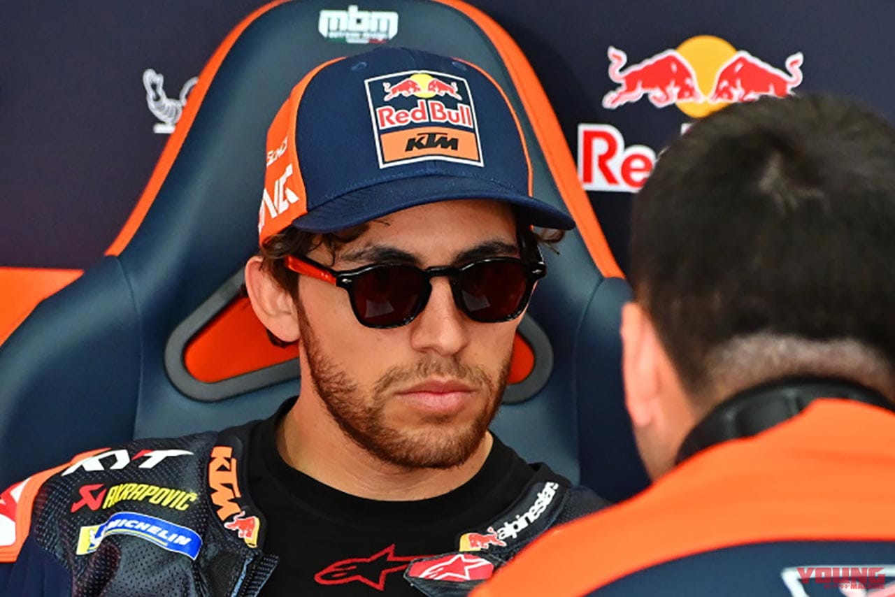 『ZEPHIRIN 47』をかけるエネア・バスティアニーニ(レッドブルKTMテック3)|「ベストドレッサーは誰? 」この夏、アイウェアもTOPライダーのレプリカで決めろ【MotoGPサングラス・コレクション2025】