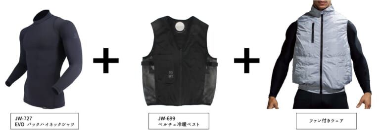 おたふく手袋 BT アビリティ ペルチェ冷暖ベスト バッテリーセット|スイッチひとつで真夏も極寒もだいぶ快適に! おたふく手袋「ペルチェ冷暖ベスト」はライダー必見