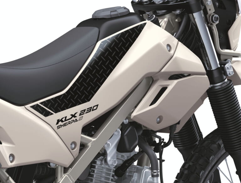 カワサキ|KLX230 シェルパS|北米仕様|2026年モデル|旅する4スト! 北米カワサキがオールニュー「KLX230 DF」「KLX230シェルパS」を発表