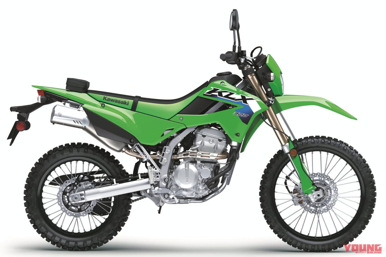 |カワサキ「KLX300/SM」2026年モデル登場! パワフルな水冷292cc単気筒の“闘う4スト”に新色【北米】