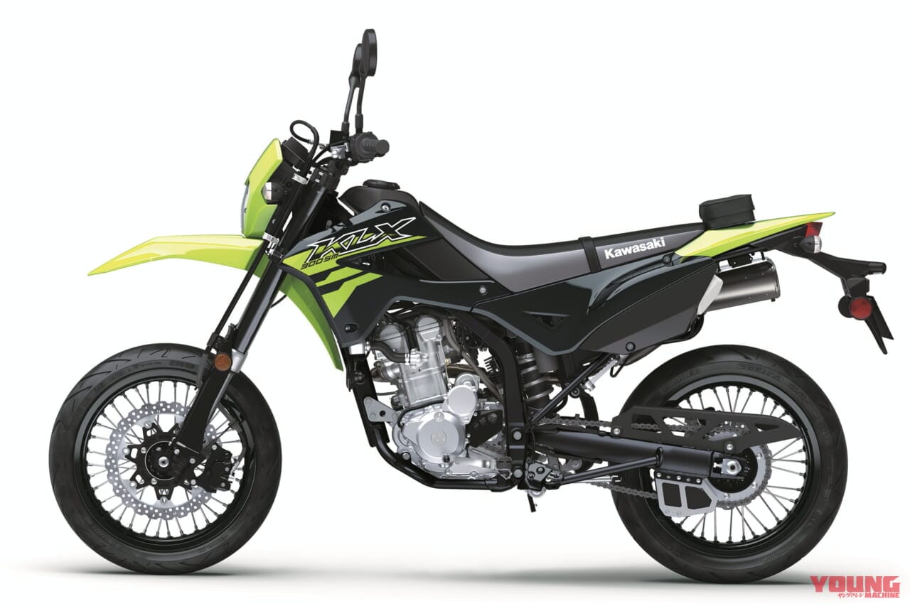 |カワサキ「KLX300/SM」2026年モデル登場! パワフルな水冷292cc単気筒の“闘う4スト”に新色【北米】