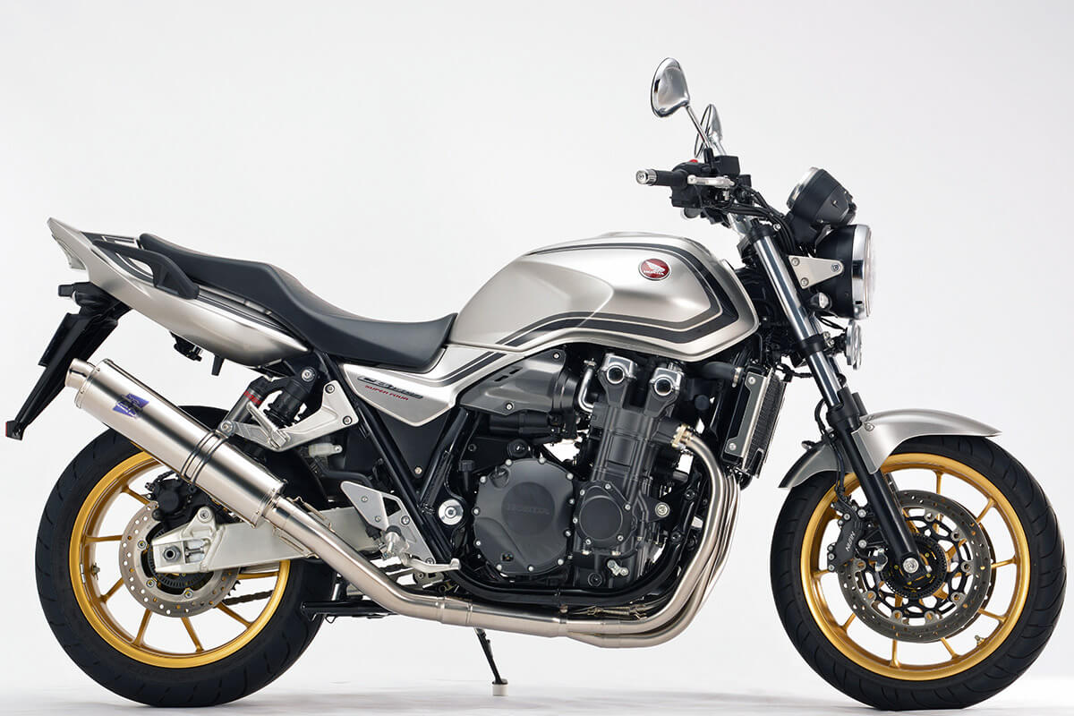 TSRとアールズ・ギアが共同開発するホンダCB1300SF＆SB用リプレイス用チタンフルエキゾースト4-1集合｜TSR製CB1300SF/SB(’21-)用マフラー【世界耐久を共に戦うアールズ・ギアと開発】