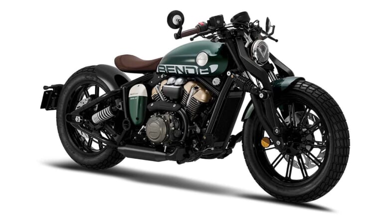 ベンダ｜ナポレオンボブ250｜水冷250cc・V型2気筒のカスタムクルーザー「BENDA ナポレオンボブ250」日本上陸ほぼ確！ 独自のサスペンションを持つ怪マシン