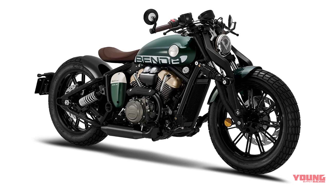 ｜水冷250cc・V型2気筒のカスタムクルーザー「BENDA ナポレオンボブ250」日本上陸ほぼ確！ 独自のサスペンションを持つ怪マシン