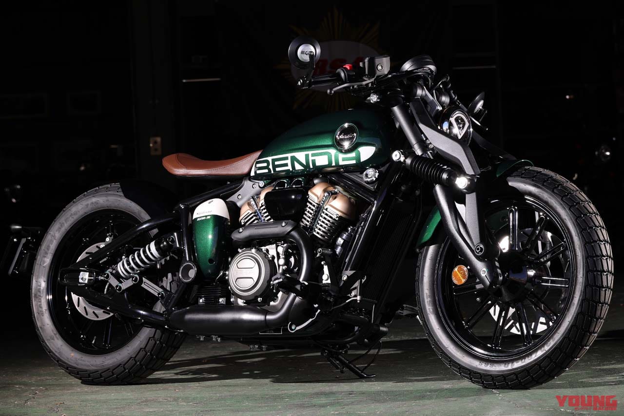 ｜水冷250cc・V型2気筒のカスタムクルーザー「BENDA ナポレオンボブ250」日本上陸ほぼ確！ 独自のサスペンションを持つ怪マシン