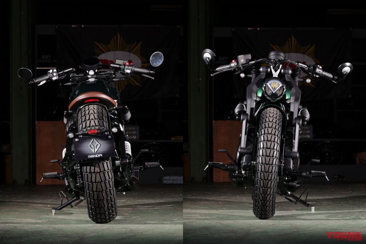 ベンダ|ナポレオンボブ250|水冷250cc・V型2気筒のカスタムクルーザー「BENDA ナポレオンボブ250」日本上陸ほぼ確! 独自のサスペンションを持つ怪マシン