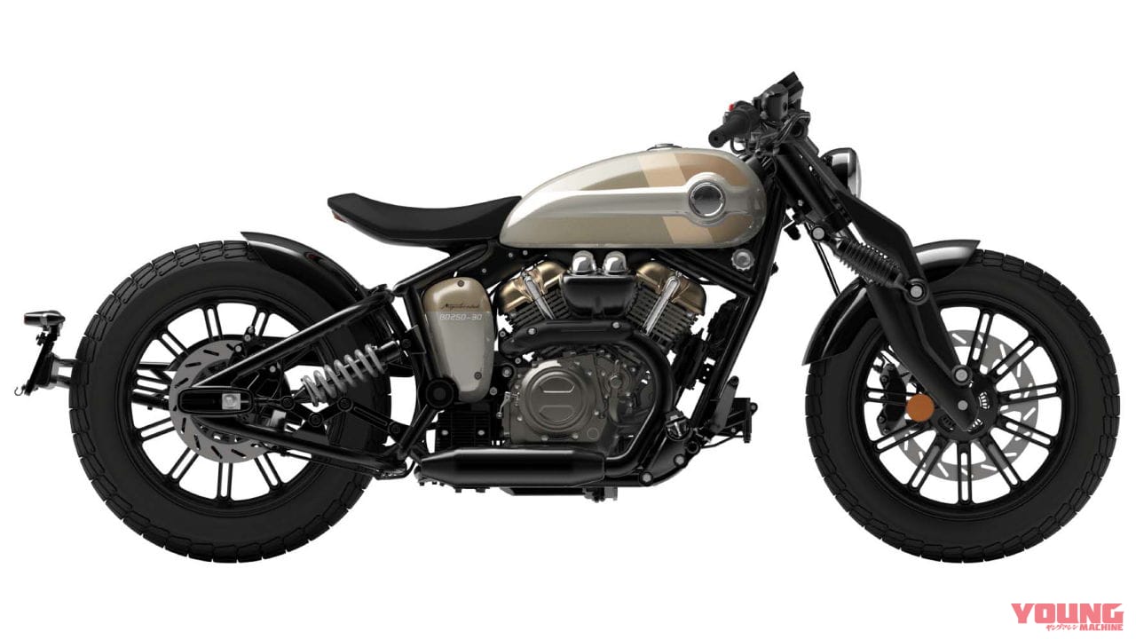 ベンダ|ナポレオンボブ250|水冷250cc・V型2気筒のカスタムクルーザー「BENDA ナポレオンボブ250」日本上陸ほぼ確! 独自のサスペンションを持つ怪マシン