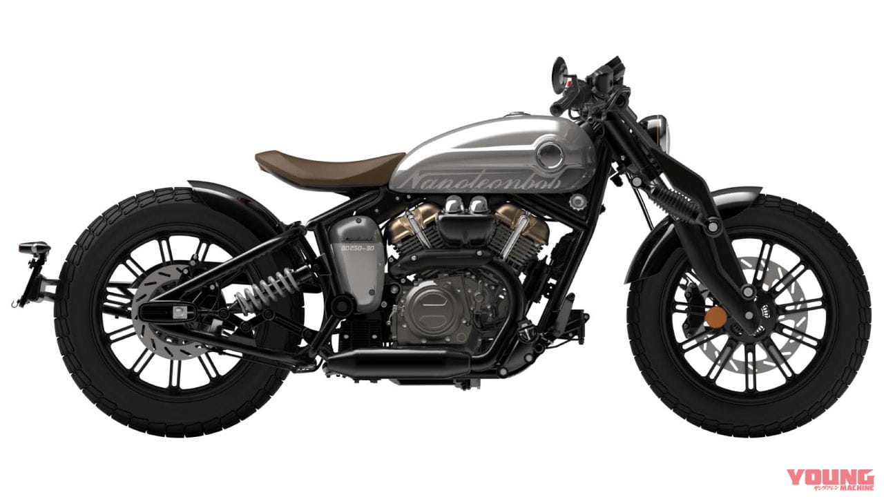 ベンダ｜ナポレオンボブ250｜水冷250cc・V型2気筒のカスタムクルーザー「BENDA ナポレオンボブ250」日本上陸ほぼ確！ 独自のサスペンションを持つ怪マシン