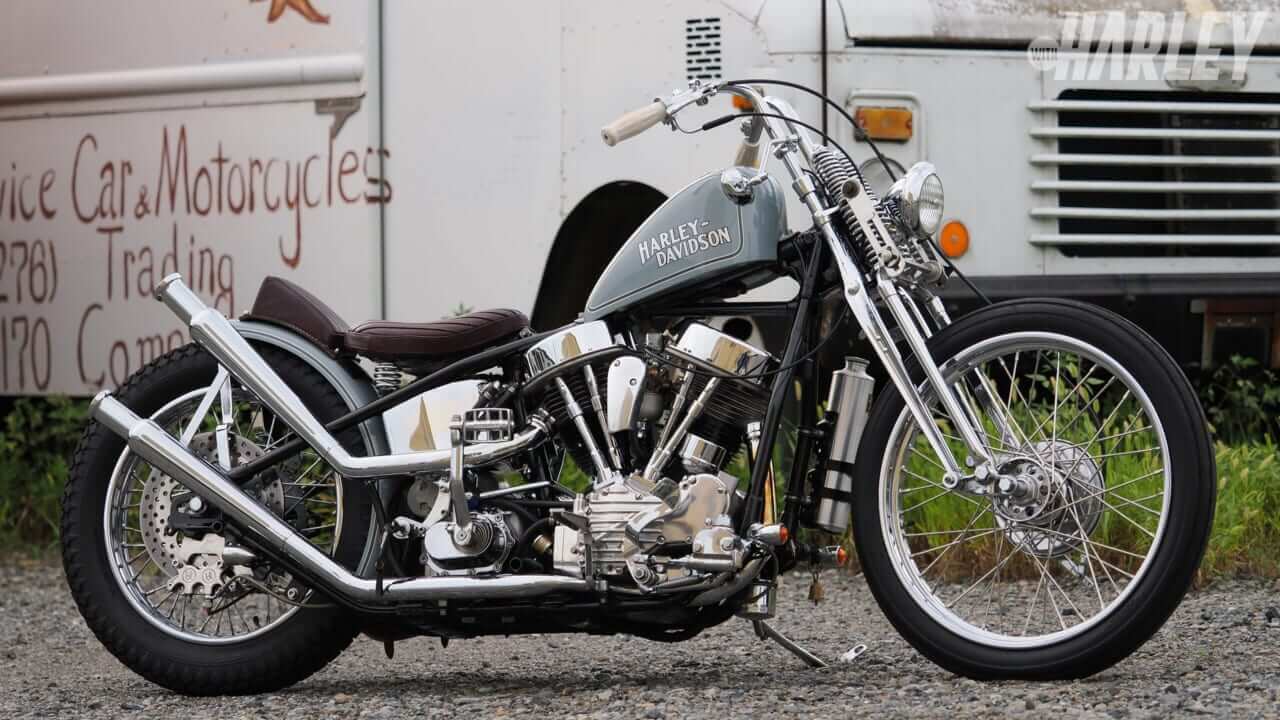 PANHEAD SPRINGER CHOPPER｜遠藤自動車サービスカスタム｜[ハーレーカスタム] パンヘッドスプリンガーチョッパー：フロントに珠玉のVLスプリンガー!〈遠藤自動車サービス〉