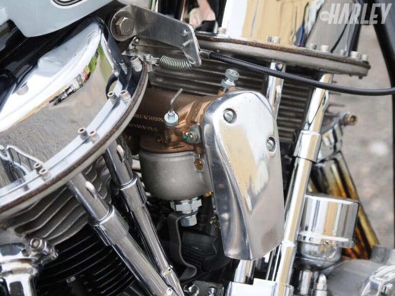 PANHEAD SPRINGER CHOPPER｜遠藤自動車サービスカスタム｜キャブレター｜[ハーレーカスタム] パンヘッドスプリンガーチョッパー：フロントに珠玉のVLスプリンガー!〈遠藤自動車サービス〉