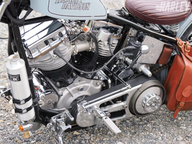 PANHEAD SPRINGER CHOPPER｜遠藤自動車サービスカスタム｜プライマリー｜[ハーレーカスタム] パンヘッドスプリンガーチョッパー：フロントに珠玉のVLスプリンガー!〈遠藤自動車サービス〉