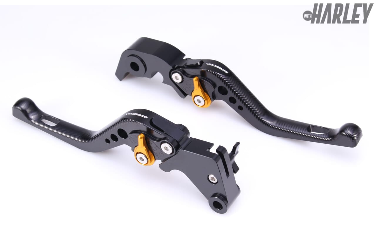 SPEEDRA｜アジャストレバー 3Dショートタイプ レボリューションMAXモデル用｜[ハーレーカスタム] ハーレー分野でも高品質なオリジナルアルミビレットパーツを開発〈SPEEDRA〉