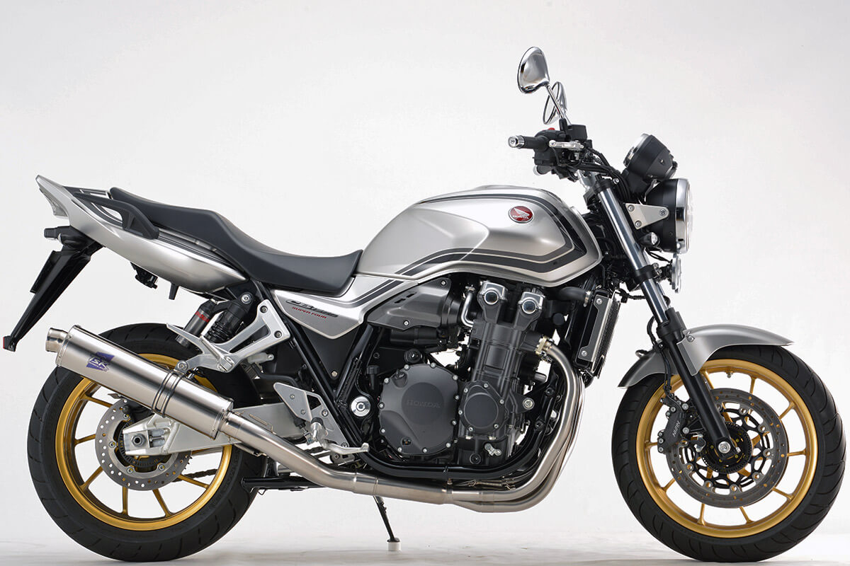 TSRとアールズ・ギアが共同開発するホンダCB1300SF＆SB用リプレイス用チタンフルエキゾースト4-1集合｜TSR製CB1300SF/SB(’21-)用マフラー【世界耐久を共に戦うアールズ・ギアと開発】